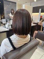 フォルテ 草薙店&nbsp;ツヤ感オレンジブラウン×大人内巻きボブ