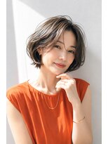 アッシュ 学芸大学店(Ash)&nbsp;ショートボブ/大人女性/ベージュブラウン/白髪ぼかし/脱白髪染め