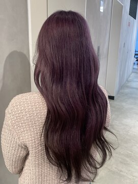 エイト ヘアサロン 渋谷本店(EIGHT) パープルカラー×黒  裾カラー