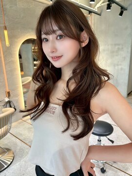 レーヴバイロンド 仙台(Reve by Lond) 仙台レイヤーカット韓国巻き前髪顔周りくびれ巻きミントベージュ
