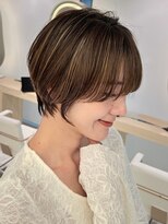 アッシュ 茗荷谷店(Ash)&nbsp;ショート　ボブ　脱白髪染め　白髪ぼかしハイライト