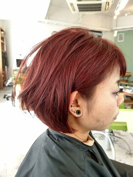 ジェラートへアー(gelato hair) レッドボブ
