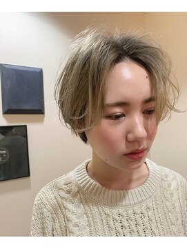 ヘアアンドスペース ベロン(hair&space velon) ハイトーングランジショート