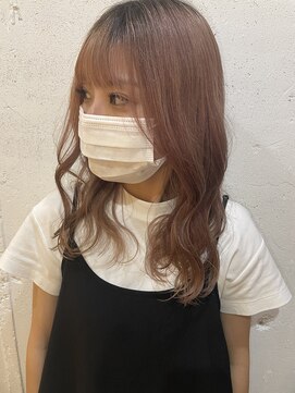 エイト 福岡天神店(EIGHT fukuoka) 韓国風ピンクベージュカラー