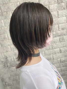 リアイス(Re:ICE) ミニウルフ/くすみブルー/流れるレイヤー/インナーハイライト