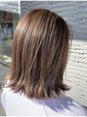 切りっぱなしボブ×極みハイライト