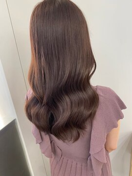 ジーナ 船橋(Zina) オトナ女子ツヤ髪アッシュカラーふんわりミディシースルーバング