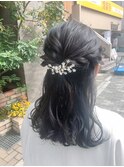 ハーフアップ