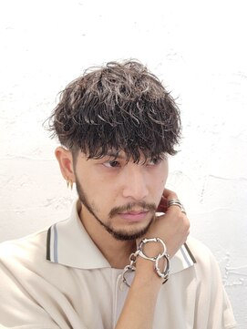 フィフス 原宿(fifth) 黒髪ツイストスパイラルパーマツーブロック無造作マッシュ