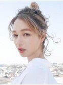 三軒茶屋_レディース_ヘアセット_ヘアアレンジ_お団子_ブリーチ