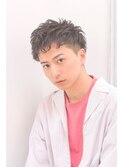 ソフトツーブロックセミウェットくせ毛風パーマ
