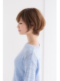 【Laf 岡本聡美】マッシュショート////小顔ショート/ベージュ