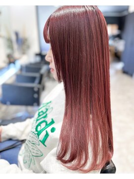 エオル(e'ole) ボルドー/レイヤーカット/顔まわりレイヤー/韓国ヘア