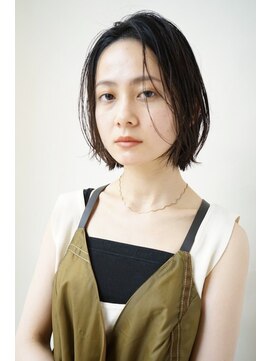 トリッカ 銀座(tricca) かきあげボブ暗髪ミニボブハンドブロー30代40代50代