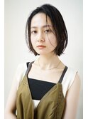 かきあげボブ暗髪ミニボブハンドブロー30代40代50代