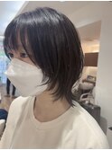 【Lotus 下枝】黒髪ウルフカット/ショートウルフ/レイヤーカット