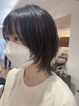 ロータスヘアーデザイン(Lotus Hair Design) 【Lotus 下枝】黒髪ウルフカット/ショートウルフ/レイヤーカット