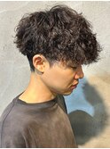 波巻きスパイラルパーマメンズパーマメンズマッシュ群馬高崎眉毛