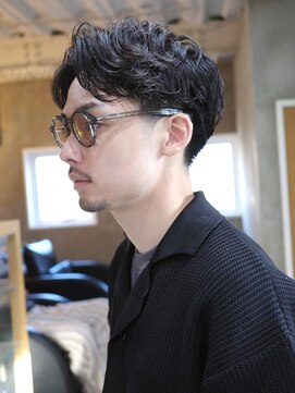 サンアタゴノット(san.atagonot) メンズカット/センターパート/ニュアンスパーマ