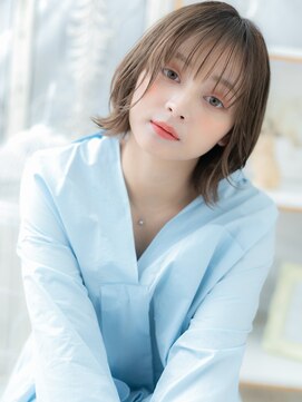 モッズヘア 越谷(mod's hair) シースルーバング小顔くびレイヤー外ハネロブh3越谷20代30代40代