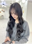 【韓国風レイヤーカット】×【ダークグレージュ】