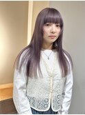 ウルフカット ダブルカラー ラベンダー 横浜