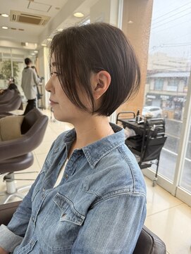 ハピネス 西大寺店(Happiness) ショートカット×ひし形ショートボブ×前髪あり30代40代50代