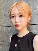 渋谷顔周りレイヤーボブレイヤーカットブロンドカラーくびれヘア