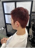 #短髪#赤髪#レッドカラー#暖色カラー