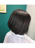 ローライト　グラデーションボブ