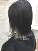 ホワイトベージュインナーカラー