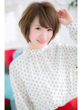 ミック 日暮里店(miq) 重軽MIX☆オリーブカラー小顔くせ毛風ウルフボブc1