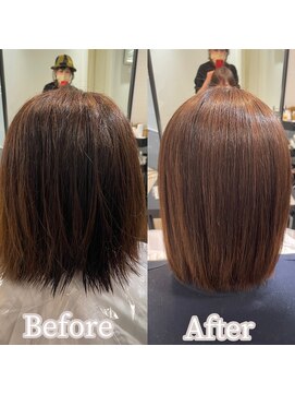 ラブクロムトーキョー オモテサンドウ(LOVECHROME OMOTESANDO) 美髪ストレート　髪質改善　簡単スタイリング