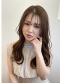 韓国スタイルにも◎顔周りレイヤーカット×明るめブラウン