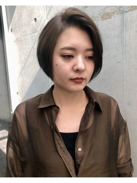 ケプカ(KEPKA) ショートボブ イノアカラー グレージュ ハイライト