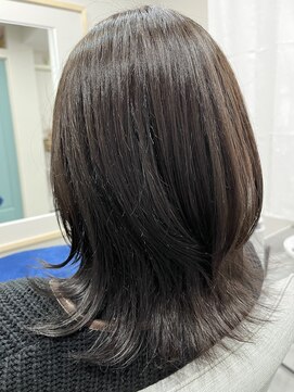 ココヘアー(hair) ロングウルフカット×暗染めグレージュカラー