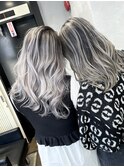バレイヤージュ ハイライトカラー ブリーチカラー