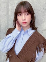 オーブ ヘアー ビーチ 藤沢店(AUBE HAIR beach) 20代・30代_ワイドバング韓国風ウルフ