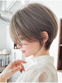30代40代50代耳かけショート前髪なしハンサムショートカット小顔