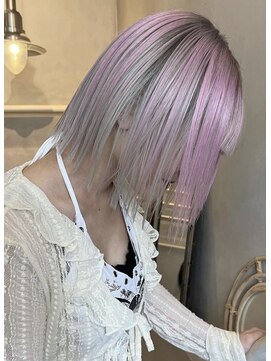 ジーナ(XENA) ケアブリーチ×ハイトーン×ピンクシルバー(渋谷)