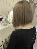 リトルガーデン(Little Garden)&nbsp;ミルクティーベージュ×ボブ　丸みボブ