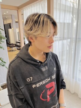 エン(eNN) メンズセンターパート/メンズカラー/メンズダブルカラー