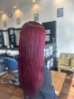 ヘアーワークス ボナ(HAIR WORKS bona.) 甘さの中に強さをひとさじ◎ビビットピンク/ストレート