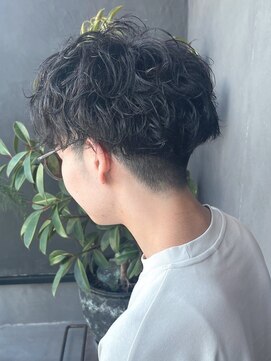 ニュアンスパーマ×メンズパーマ/アッシュブラック/20代30代40代