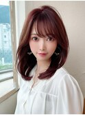 30代40代に人気後れ毛がかわいいくびれヘアシャギーレイヤー
