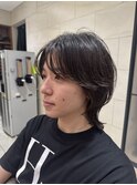 ウルフボブスタイル前髪長め