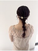 結婚式ヘアセット/あみおろしヘア/金沢美容室