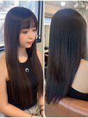 【ビフォーアフター】エクステ/ストレートロング/黒髪ヘア