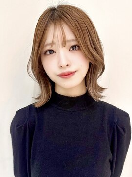 バイオレットジェム(Violet`jem) くびれボブシースルーバングミルキーベージュ