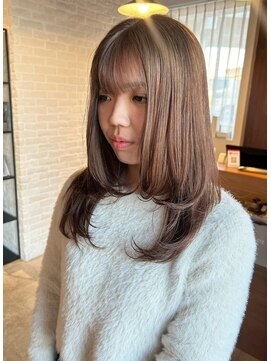 クラン バイ ナチュラル(clan by Natural) くびれレイヤー/セミロング/ミルクティーベージュ/愛されヘア